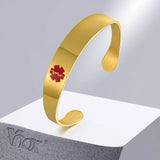 Engraved Medical Alert Bangle for Women