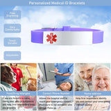 Engravable Medical Bracelets for Women, Silicone Bangle