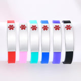 Engravable Medical Bracelets for Women, Silicone Bangle