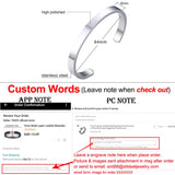 Personalized Couple Cuff Bracelets Stainless Steel Bangle Lover DIY Gift