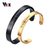 Personalized Couple Cuff Bracelets Stainless Steel Bangle Lover DIY Gift