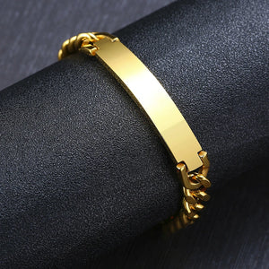 Customized Stainless Steel ID Bracelet for Him
