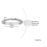 Customized Stainless Steel ID Bracelet for Him