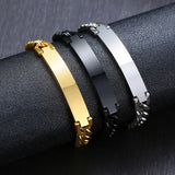 Customized Stainless Steel ID Bracelet for Him