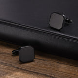 Personalized Black Stainless Steel Cufflinks for Men