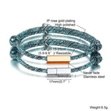 Personalized Engrave 2Pcs Couple Bracelets - Friendship Rope Braided
