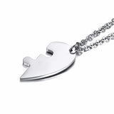 Personalized Engrave Name BFF Necklaces Stainless Steel Couple Pendants Set