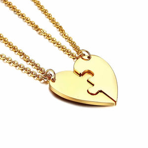 Personalized Engrave Name BFF Necklaces Stainless Steel Couple Pendants Set