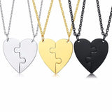Personalized Engrave Name BFF Necklaces Stainless Steel Couple Pendants Set