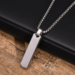 Personalized Men's Bar Necklace for Women