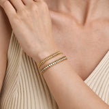 CZ Stones Bracelet Women,Gold Plated Ball Chain Bracelet