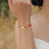 CZ Initial Charm Bracelet with Life Tree Clasp, Custom Gift for Her