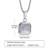 Geometric Shell Pendant Necklace for Men, Casual Male Boy Neck Collar