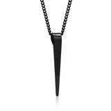 Geometric Stainless Steel Arrow Pendant with Cuban Chain