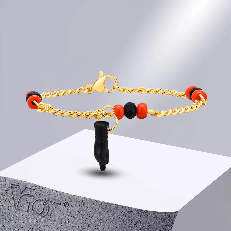 Red Beads Hand Charm Wristband for Kids, Baby Amulet Bracelet