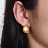 Stainless Steel Hoop Earrings for Women, C Shaped Ear Jewelry