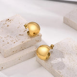 Stainless Steel Hoop Earrings for Women, C Shaped Ear Jewelry