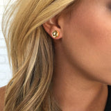 Stainless Steel 12MM Ball Stud Earrings for Women Jewelry