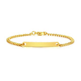 Personalized Tone ID Tag Bracelet for Women Men Stainless Steel Promise Couple