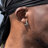 Gothic Skull Skeleton Huggie Hoop Earrings Men Boys Halloween