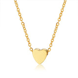 Heart Love Charm Necklace Engraving Name Stainless Steel Choker Collar