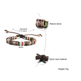 Holiday Natural Stone Beaded Bracelets for Men Women