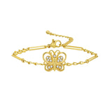 Infinity Love Charm Bracelet for Women, Plated Stainless Steel Paperclip Chain