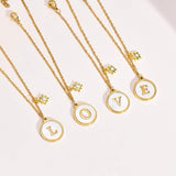 Alphabet Coin Charm Bracelet Stainless Steel Star Wristband