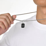 Stylish Letter Pendant Necklace with Box Chain