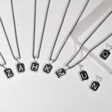 Stylish Letter Pendant Necklace with Box Chain