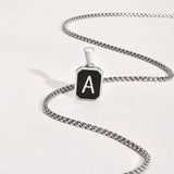 Stylish Letter Pendant Necklace with Box Chain