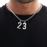 Custom Jersey Number Necklace for Men and Women
