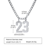 Custom Jersey Number Necklace for Men and Women