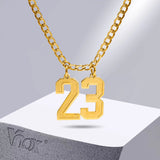Custom Jersey Number Necklace for Men and Women