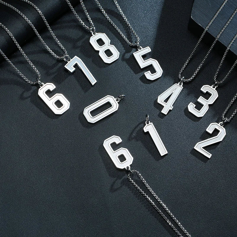 Custom Jersey Number Necklace for Men and Women