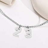 Custom Jersey Number Necklace for Men and Women