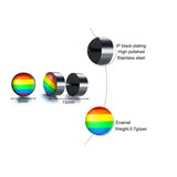 Pride Rainbow Stud Earrings Stainless Steel Punk Jewelry