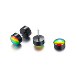 Pride Rainbow Stud Earrings Stainless Steel Punk Jewelry