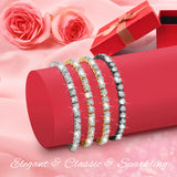 Bling Tennis Chain Anklet for Women, Crystal Foot Jewelry
