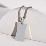Men's Stainless Steel Pendant with Box Chain