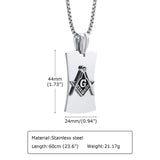 Men's Stainless Steel Pendant with Box Chain