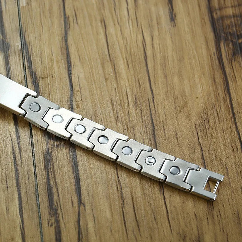 Men's TYPE 1 DIABETES ID Bracelet Stainless Steel Chain Pain Relief