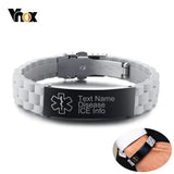 Women's Disease Name Medical Bracelet - Silicone Wrist ID