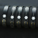 Men Medical Alert ID Bracelet Stainless Steel Pain Relief Bangle