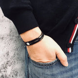 Men Medical Alert ID Bracelet Stainless Steel Pain Relief Bangle