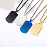 Custom Handwriting Dog Tag Necklace Stainless Steel Pendant BFF Jewelry