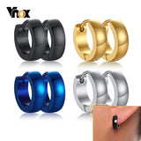 Men Unisex Stainless Small Hoop Huggie Earrings Ear Accessory