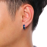 Men Unisex Stainless Small Hoop Huggie Earrings Ear Accessory