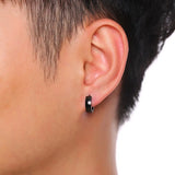 Men Unisex Stainless Small Hoop Huggie Earrings Ear Accessory
