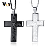 Men's Prayer Cross Pendant